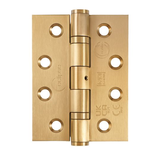 Eclipse - 102x76x3mm Ball Bearing Hinges Grade 13 -  Satin Brass -  14854SBP - Pair - Choice Handles