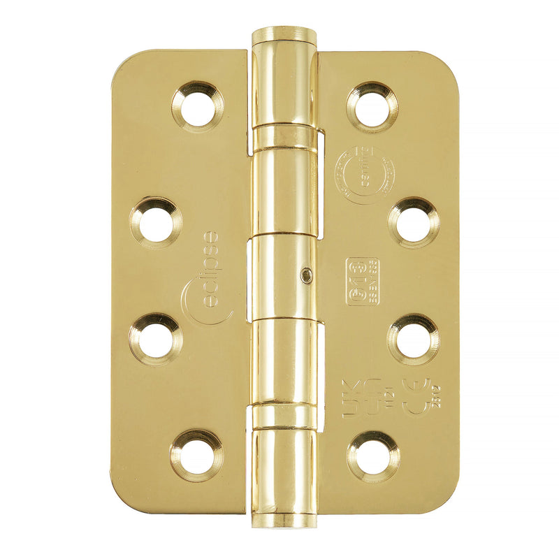 Eclipse - 102x76x3mm Ball Bearing Radius Corner G13 (Pair) -  Electro Brass -  14879 - Choice Handles