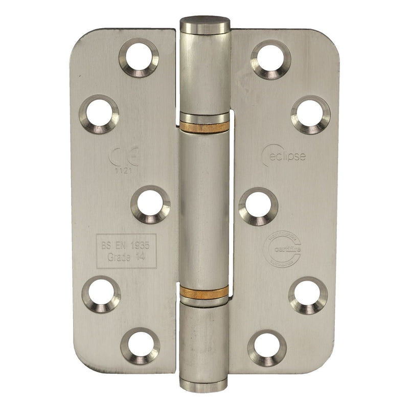 Eclipse - 102x76x3mm Insignia Thrust Bearing Radius Hinge Grade 14 -  Satin Stainless Steel -  14931 - Choice Handles