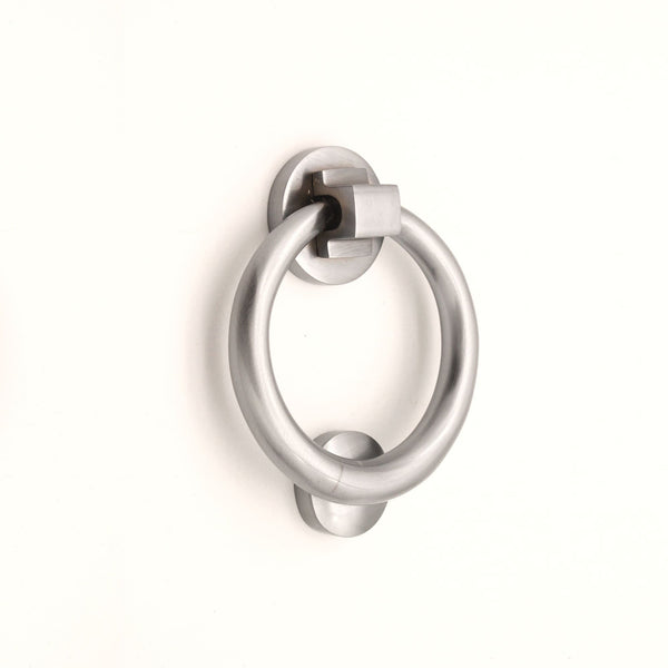 Spira Brass - Ring Door Knocker 110mm  - Satin Chrome - SB4104SC - Choice Handles