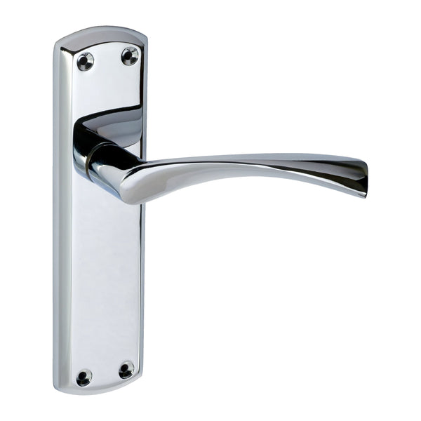 Eclipse - Monza Lever Latch Door Handle on Backplate Set -  Polished Chrome -  31722 - Choice Handles