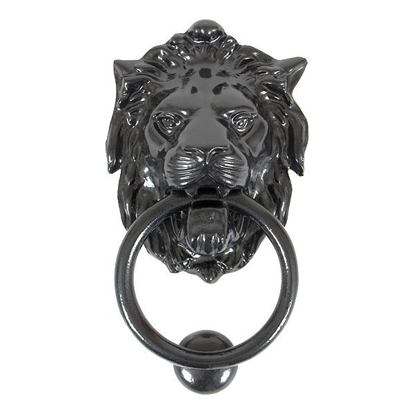 From The Anvil - Lion Head Door Knocker - Black - 33018