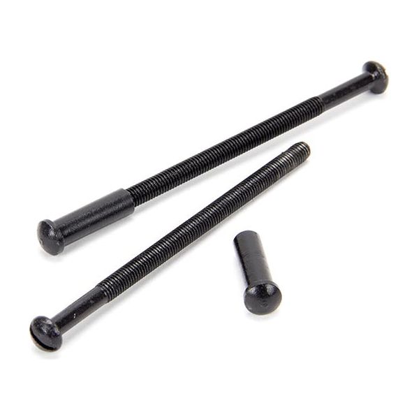 From The Anvil - Black 5mm Male & Female Screws (2) - No Slots - Black  - 33119S