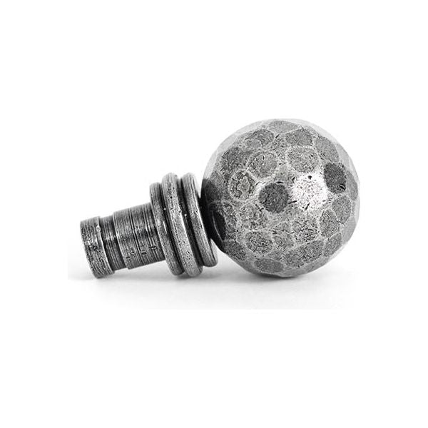 From The Anvil - Pewter Hammered Ball Curtain Finial (pair) - 33397