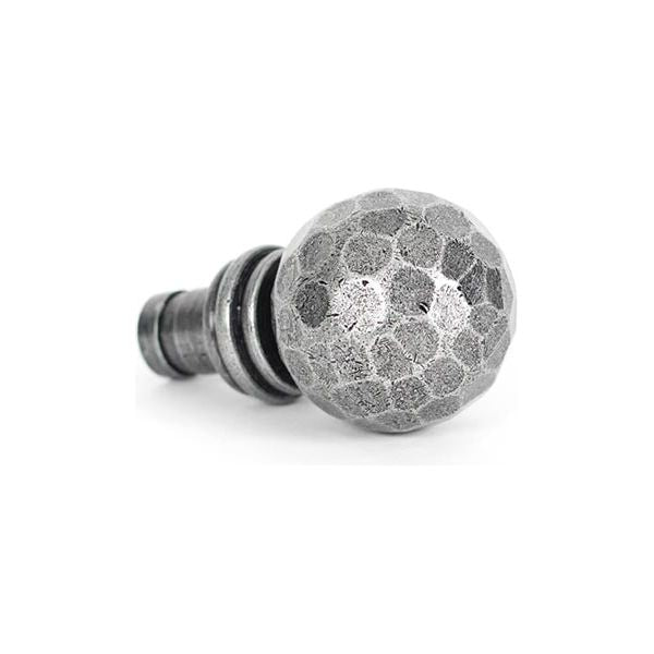 From The Anvil - Pewter Hammered Ball Curtain Finial (pair) - 33397