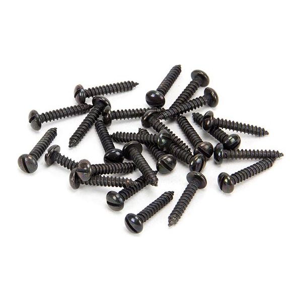 From The Anvil - Black 6 x 3/4" Round Head Screws (25) - 33409