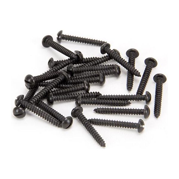 From The Anvil - Black 6 x 1" Round Head Screws (25) - 33410