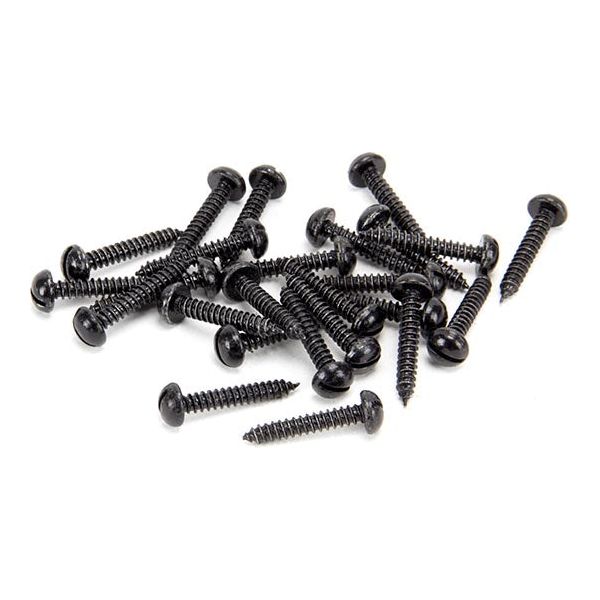 From The Anvil - Black 8 x 1" Round Head Screws (25) - 33418