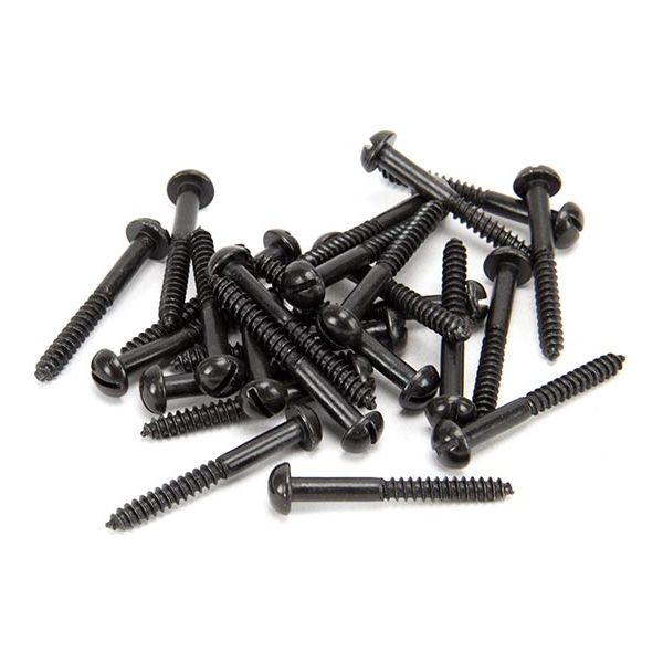 From The Anvil - Black 10 x 1 1/2" Round Head Screws (25) - 33420