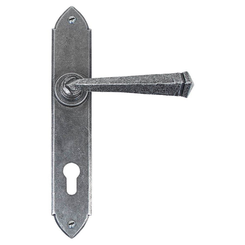 From The Anvil - Gothic Lever Espag. Lock Set - Pewter Patina - 33604