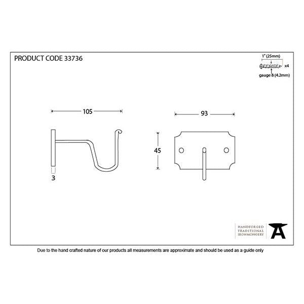 From The Anvil - Pewter Mounting Bracket (pair) - 33736