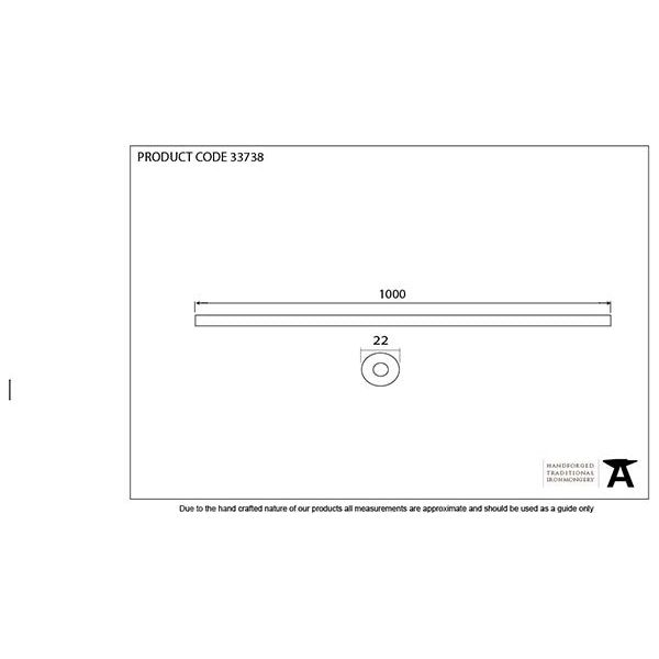 From The Anvil - Pewter 1m Curtain Pole - 33738