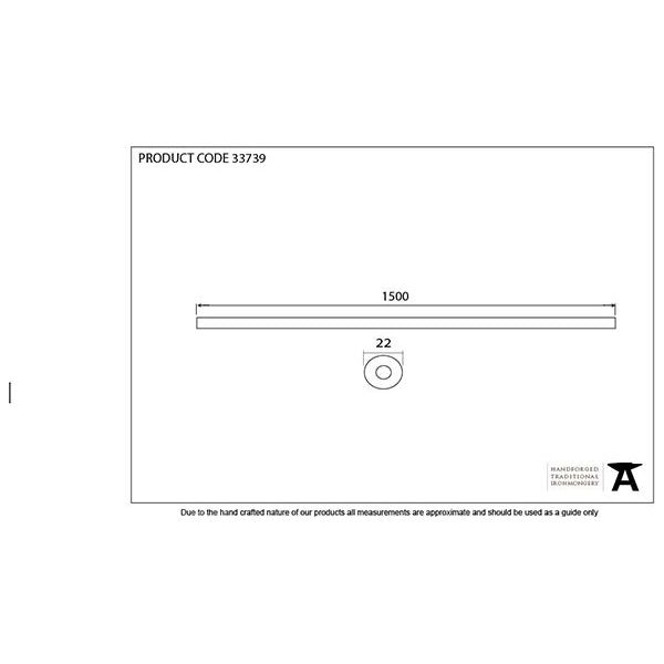 From The Anvil - Pewter 1.5m Curtain Pole - 33739