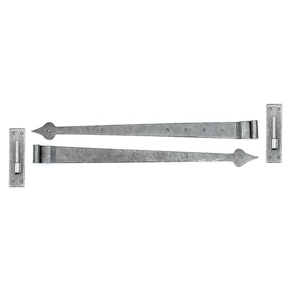 From The Anvil - Pewter 35" Hook & Band Hinge - Cranked (pair) - 33741