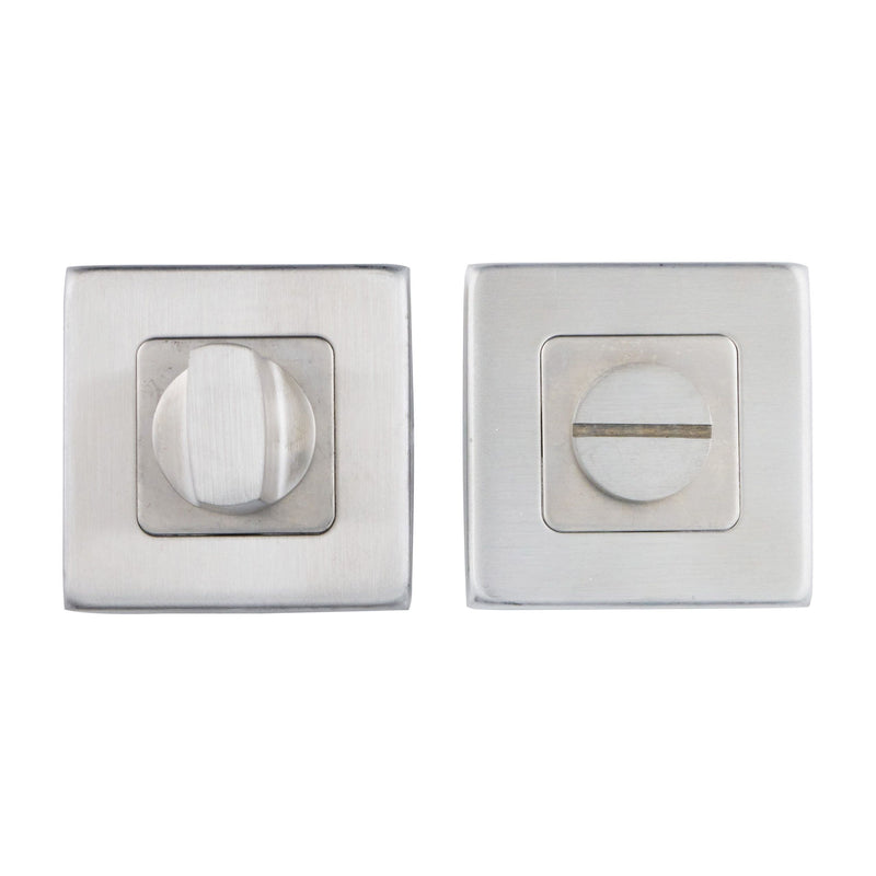 Eclipse - Precision Square Thumbturn and Release on Square Rose -  Satin Stainless Steel -  34579 - Choice Handles