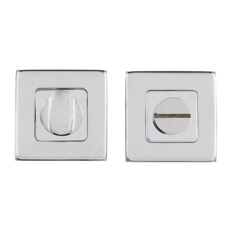 Eclipse - Precision Square Thumbturn & Release on Square Rose -  Polished Stainless Steel -  34582 - Choice Handles