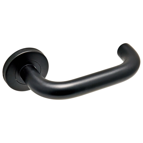 Eclipse - 19mm Safety Lever Door Handle On Rose Set -  Matt Black -  34901 - Choice Handles