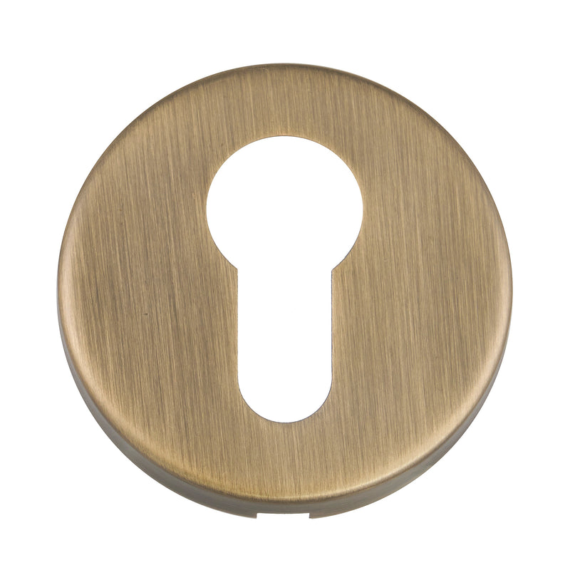 Eclipse - SS 52x8mm Euro Profile Escutcheon -  Matt Antique Brass -  34916 - Choice Handles