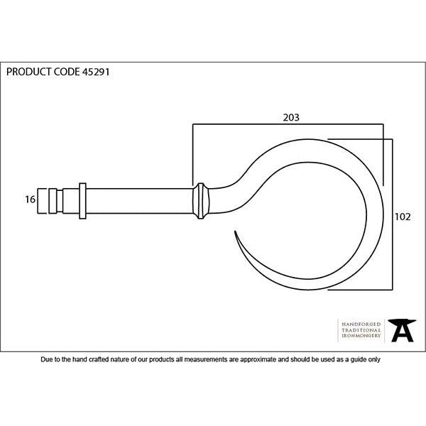 From The Anvil - Pewter Hook Curtain Finial (Pair) - 45291