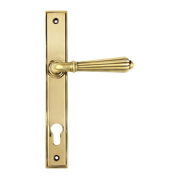 From The Anvil - Hinton Slimline Lever Espag. Lock Set - Aged Brass - 45314