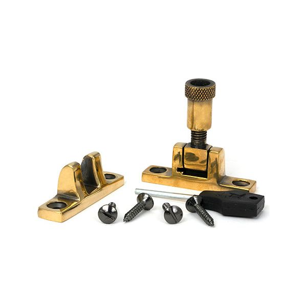 From The Anvil - Aged Brass Brompton Brighton Fastener - Narrow (Square) - 45490