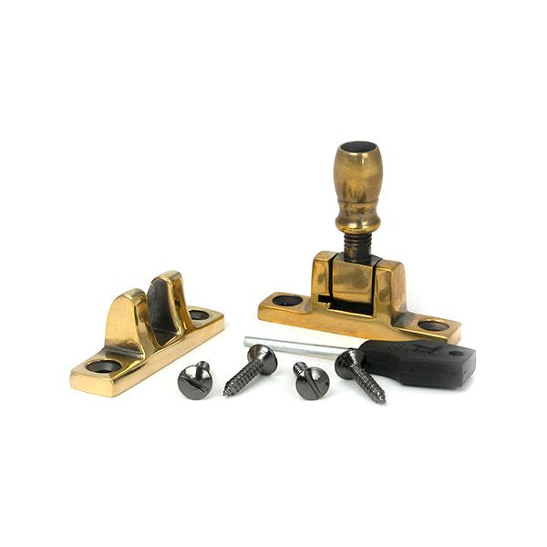 From The Anvil - Aged Brass Mushroom Brighton Fastener - Narrow (Square) - 45493