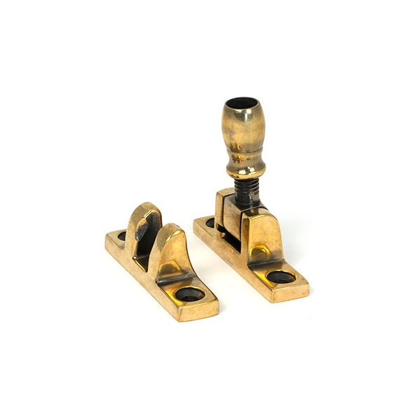 From The Anvil - Aged Brass Mushroom Brighton Fastener - Narrow (Square) - 45493