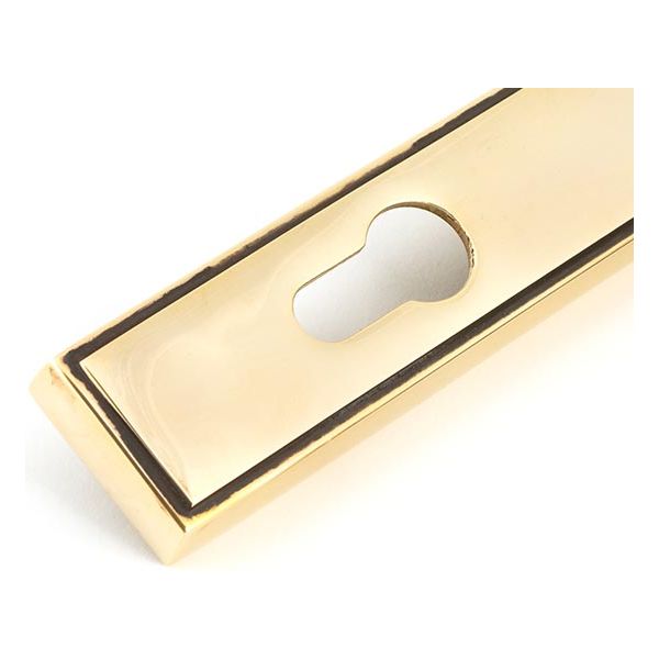 From The Anvil - Hammered Newbury Slimline Espag. Lock Set - Aged Brass - 45498