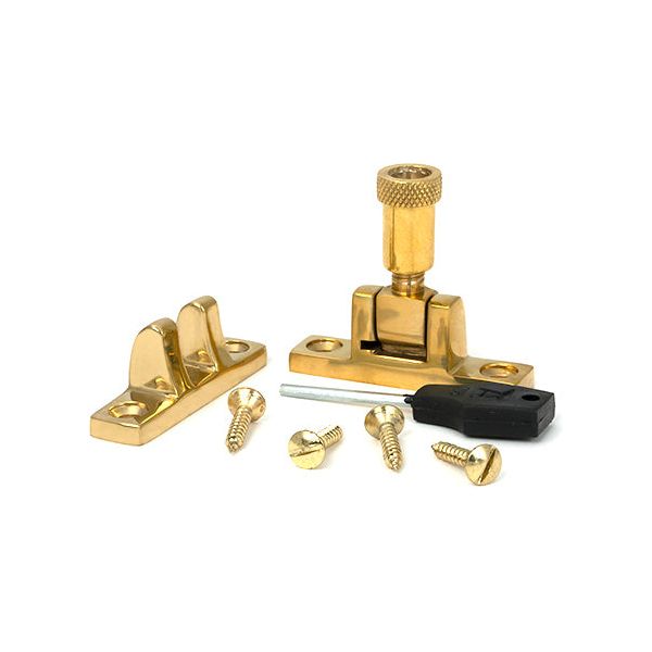 From The Anvil - Polished Brass Brompton Brighton Fastener - Narrow (Square) - 45962