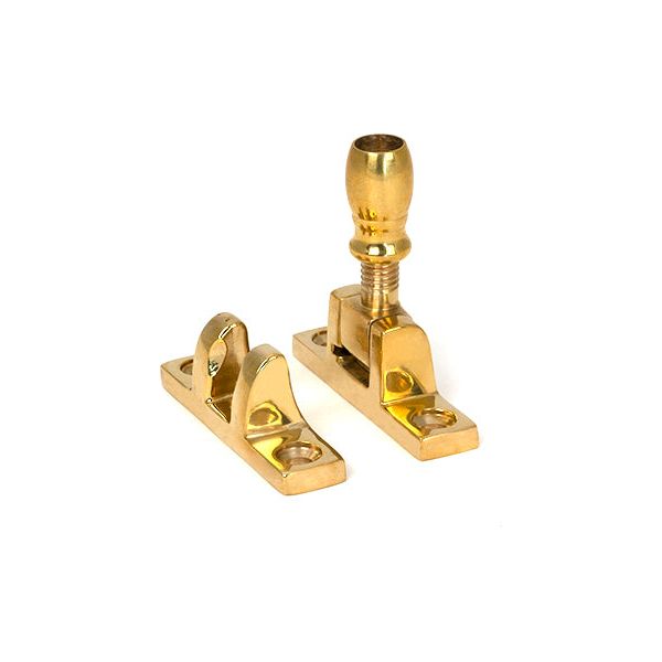 From The Anvil - Polished Brass Mushroom Brighton Fastener - Narrow (Square) - 45977