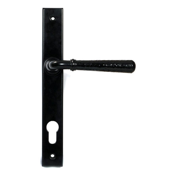 From The Anvil - Black Hammered Newbury Slimline Espag. Lock Set - 46387