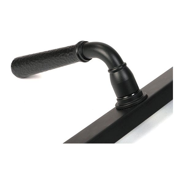 From The Anvil - Matt Black Hammered Newbury Slimline Espag. Lock Set - 46388