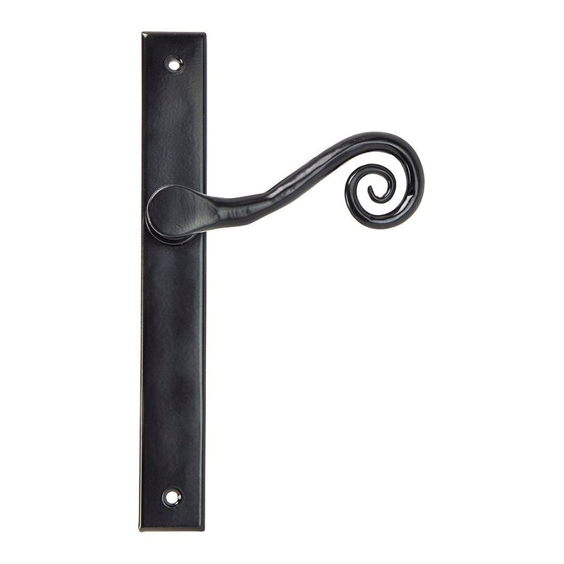 From The Anvil - Black Monkeytail Slimline Lever Espag. Latch Set - RH - Black  - 46397R