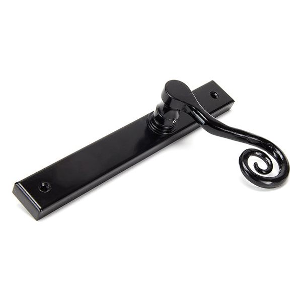 From The Anvil - Black Monkeytail Slimline Lever Espag. Latch Set - LH - Black  - 46397L