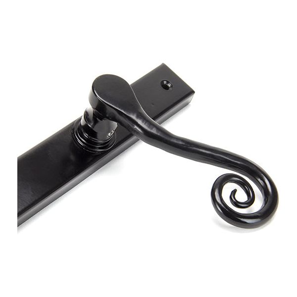 From The Anvil - Black Monkeytail Slimline Lever Espag. Latch Set - LH - Black  - 46397L