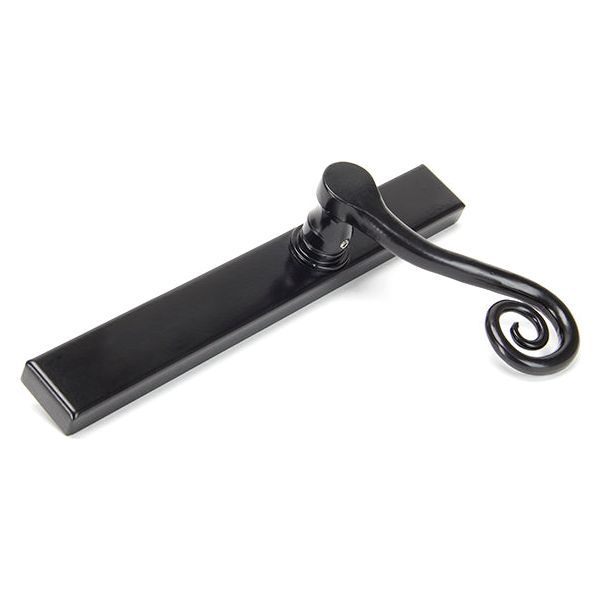 From The Anvil - Black Monkeytail Slimline Lever Espag. Latch Set - RH - Black  - 46397R