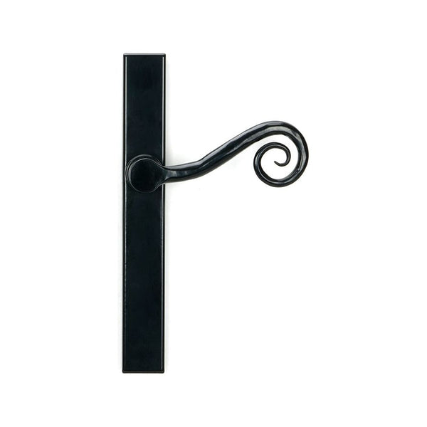 From The Anvil - Black Monkeytail Slimline Lever Espag. Latch Set - RH - Black  - 46397R