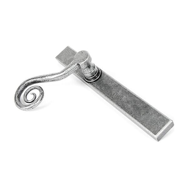 From The Anvil - Pewter Monkeytail Slimline Lever Espag. Latch Set - LH - Pewter Patina  - 46398L