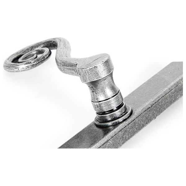 From The Anvil - Pewter Monkeytail Slimline Lever Espag. Latch Set - LH - Pewter Patina  - 46398L