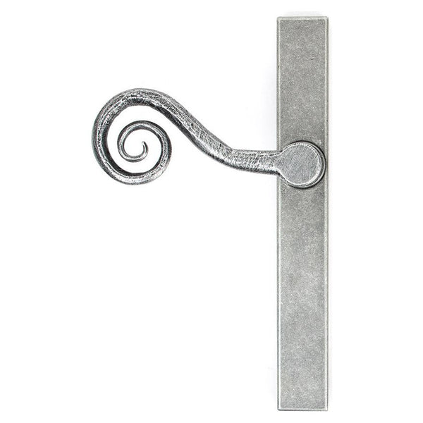 From The Anvil - Pewter Monkeytail Slimline Lever Espag. Latch Set - LH - Pewter Patina  - 46398L