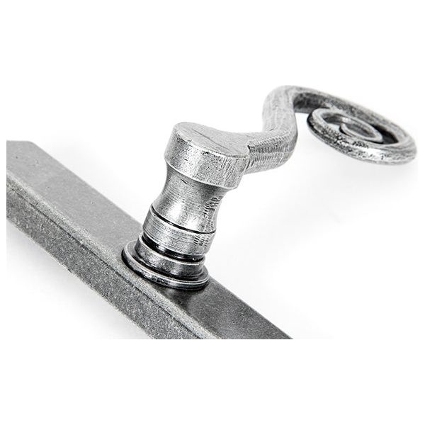 From The Anvil - Pewter Monkeytail Slimline Lever Espag. Latch - RH - Pewter Patina  - 46398R