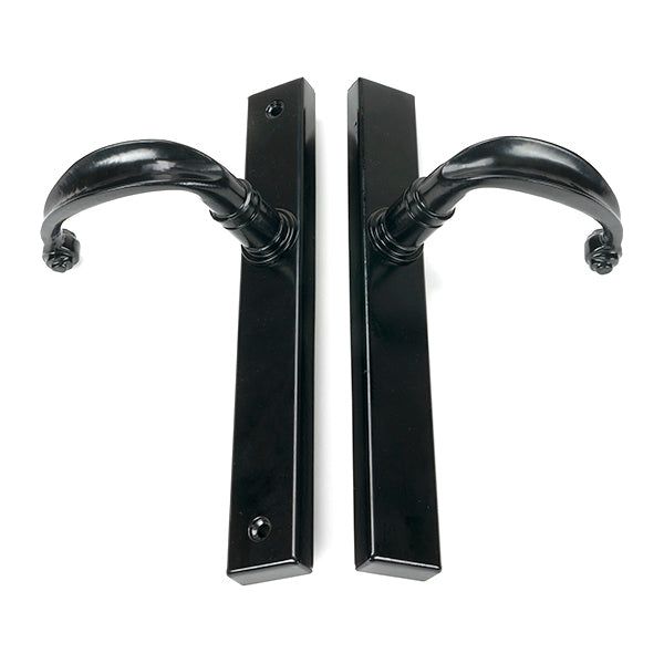 From The Anvil - Black Cottage Slimline Lever Espag. Latch Set - 46400