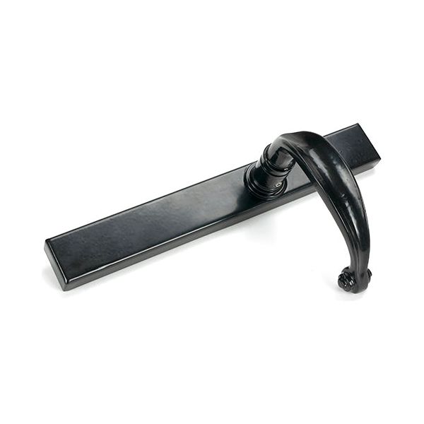 From The Anvil - Black Cottage Slimline Lever Espag. Latch Set - 46400