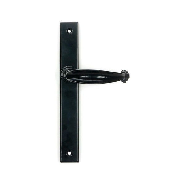 From The Anvil - Black Cottage Slimline Lever Espag. Latch Set - 46400