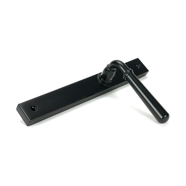 From The Anvil - Matt Black Newbury Slimline Lever Espag. Latch Set - 46411