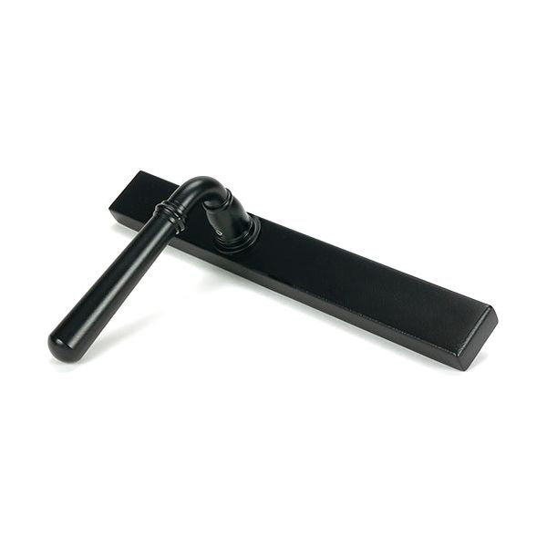 From The Anvil - Matt Black Newbury Slimline Lever Espag. Latch Set - 46411