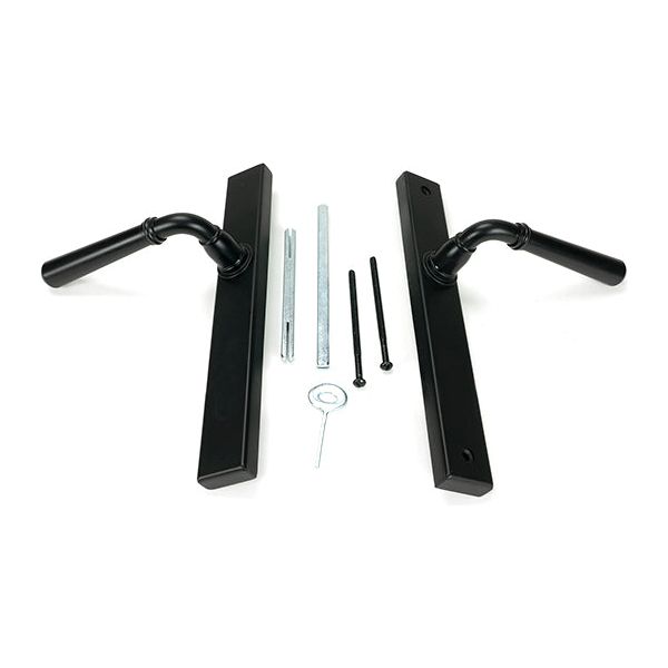 From The Anvil - Matt Black Newbury Slimline Lever Espag. Latch Set - 46411