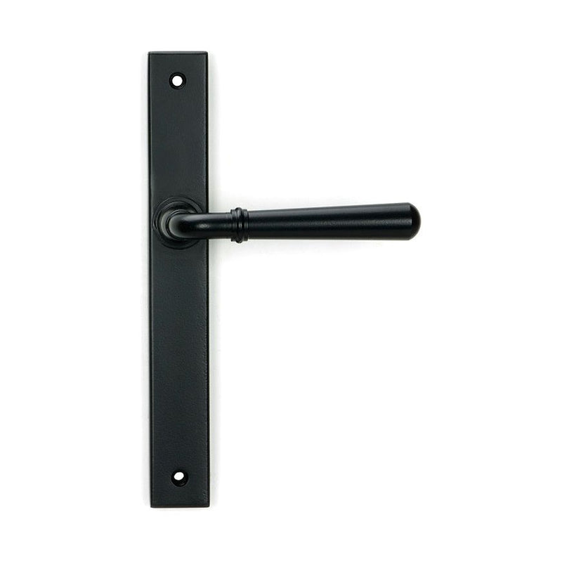 From The Anvil - Matt Black Newbury Slimline Lever Espag. Latch Set - 46411