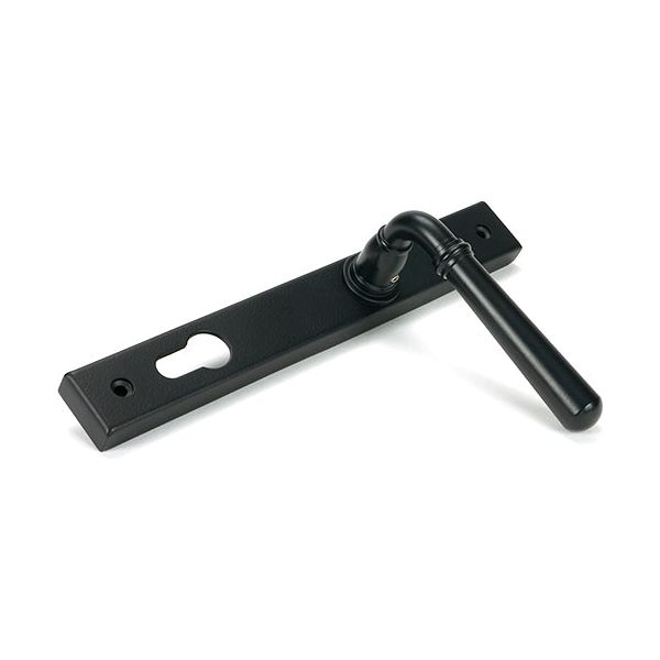 From The Anvil - Matt Black Newbury Slimline Lever Espag. Lock Set - 46413