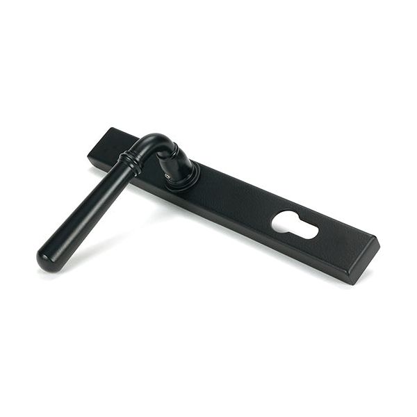 From The Anvil - Matt Black Newbury Slimline Lever Espag. Lock Set - 46413